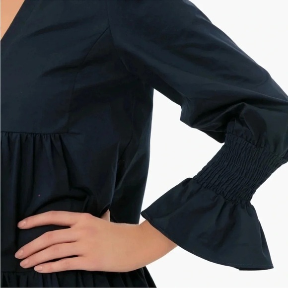 Tuckernuck Pomander Place Cotton Poplin Kenzo Dress Navy Small - Picture 5 of 8